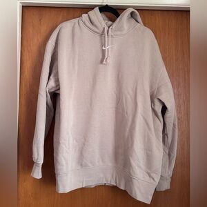 Nike Taupe Hoodie with White Logo